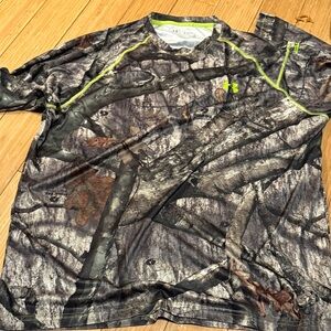 Under Armour Men's Long Sleeve Camo Shirt with Lime Accents